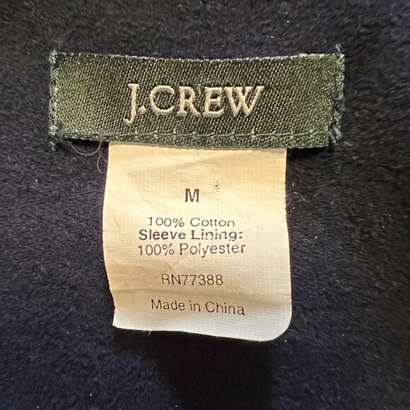 J CREW "OLD SCHOOL" BRUSHED COTTON JACKET SIZE M - Picture 8 of 12